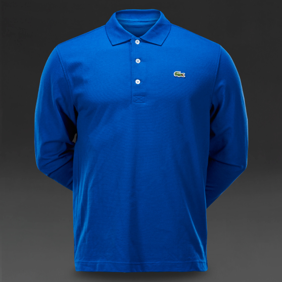 Lacoste L1330 Long Sleeve Polo Shirt Monaco Blue for Men